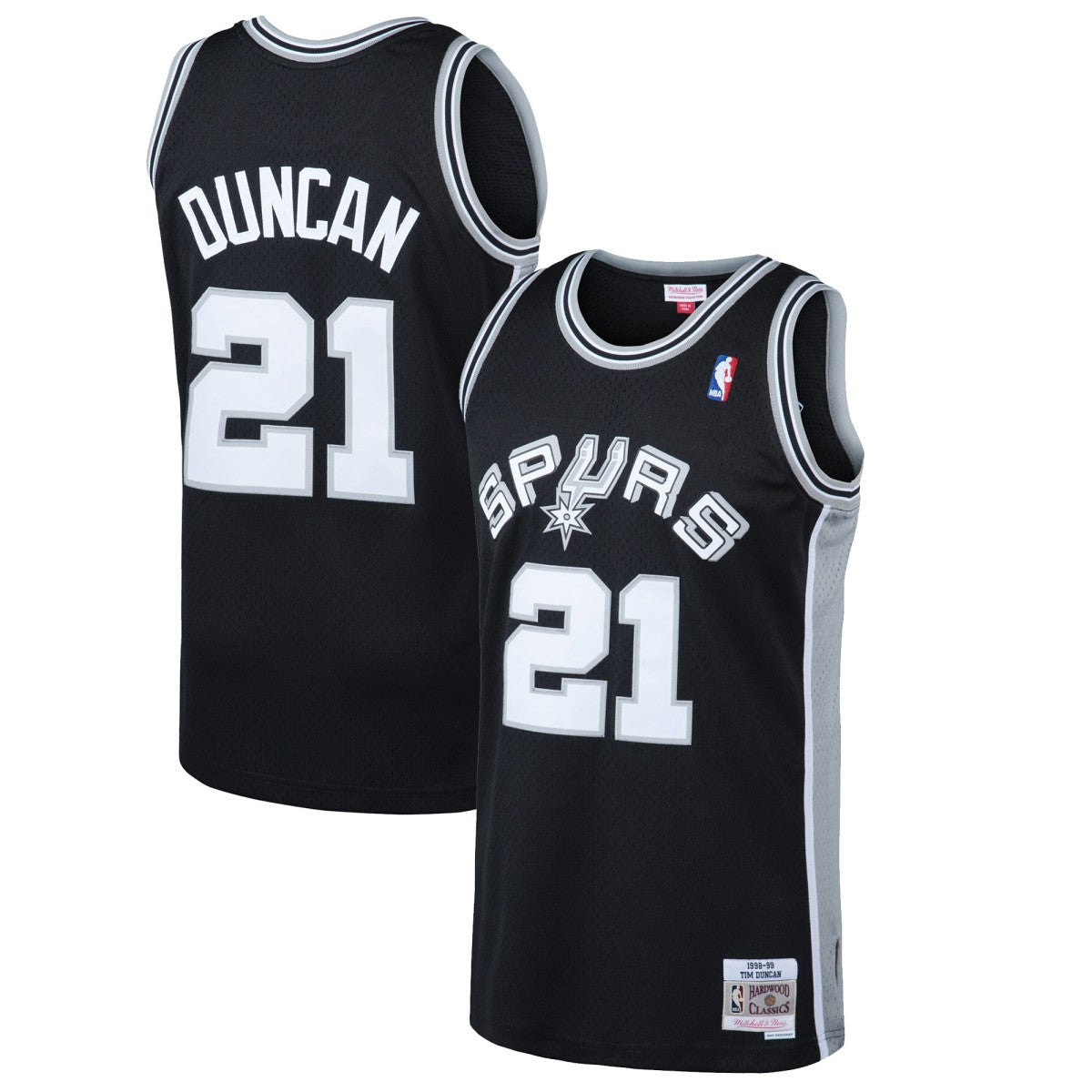 Mitchell & Ness Tim Duncan San Antonio Spurs 1998/99 Hardwood Classics Swingman Jersey Black