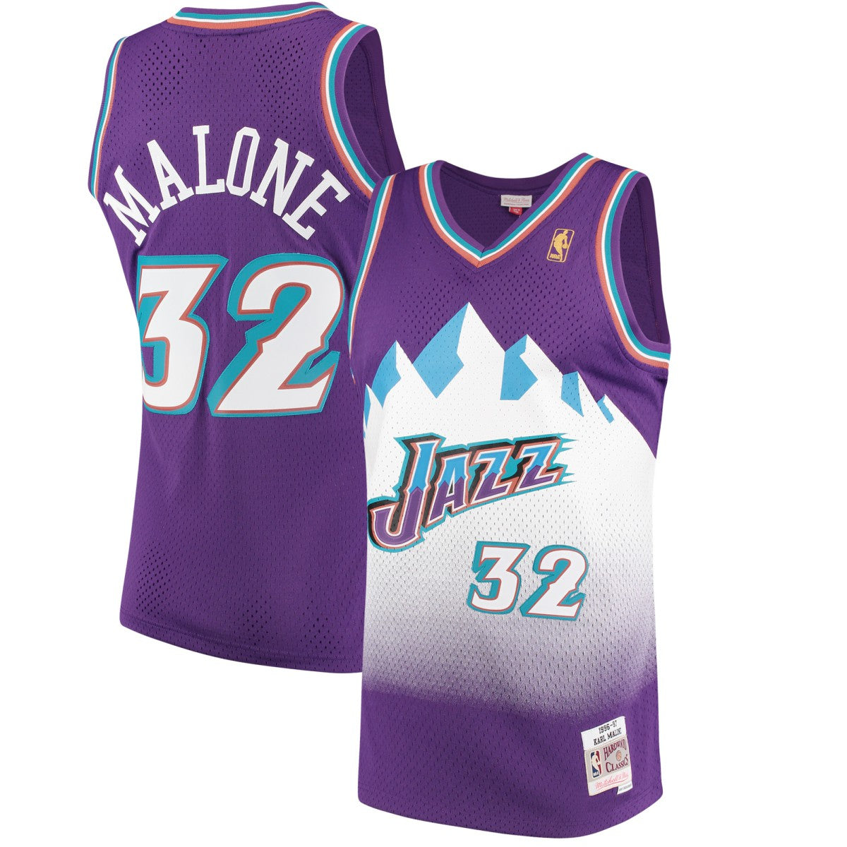 Mitchell & Ness Karl Malone Utah Jazz 1996/97 Hardwood Classics Swingman Jersey Purple