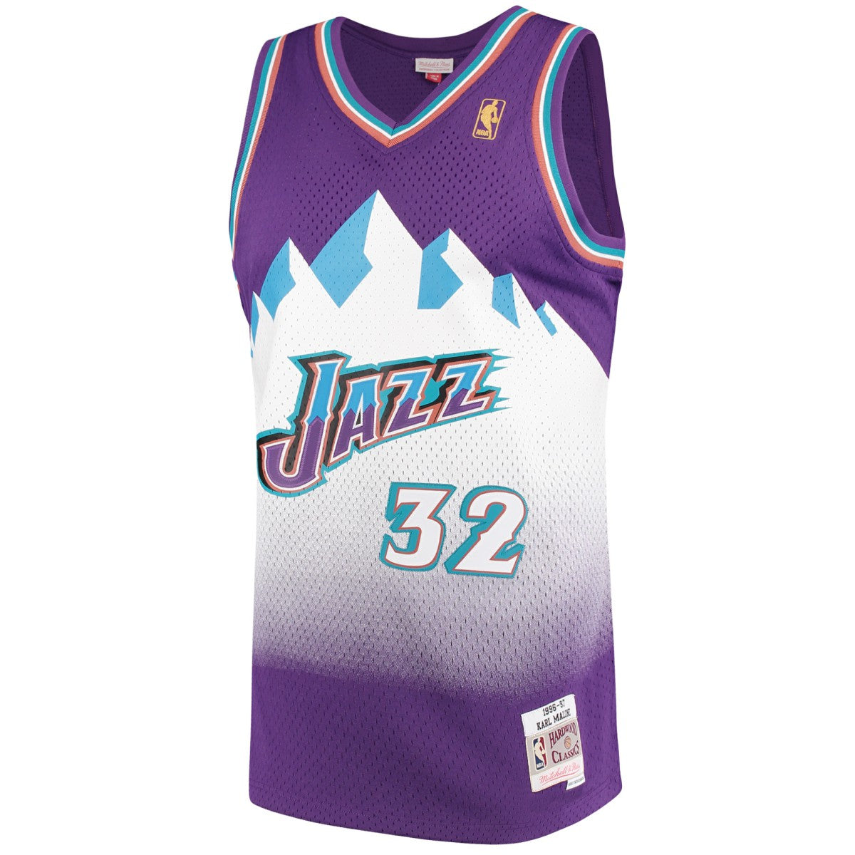 Mitchell & Ness Karl Malone Utah Jazz 1996/97 Hardwood Classics Swingman Jersey Purple