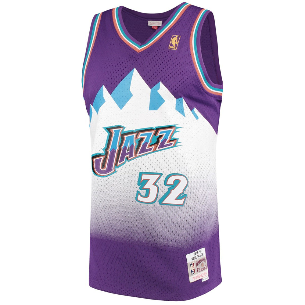 Mitchell & Ness Karl Malone Utah Jazz 1996/97 Hardwood Classics Swingman Jersey Purple