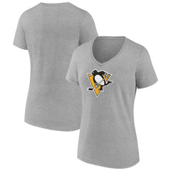 Pittsburgh Penguins Women's Primary Logo T-Shirt - Ash | NHL Lifestyle