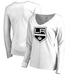 Los Angeles Kings Women's Primary Team Logo Long Sleeve T-Shirt - White | NHL discount