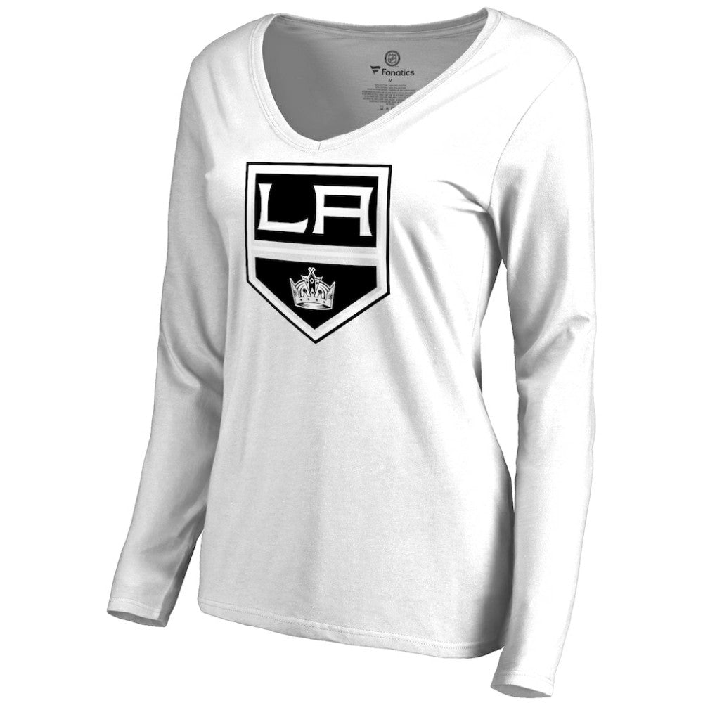 Los Angeles Kings Women's Primary Team Logo Long Sleeve T-Shirt - White | NHL discount