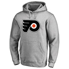 Philadelphia Flyers Primary Team Logo Fleece Fitted Pullover Hoodie - Heather Gray | NHL near me