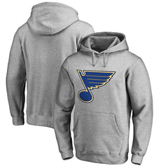 St. Louis Blues Primary Logo Pullover Hoodie II - Heather Gray | NHL discount