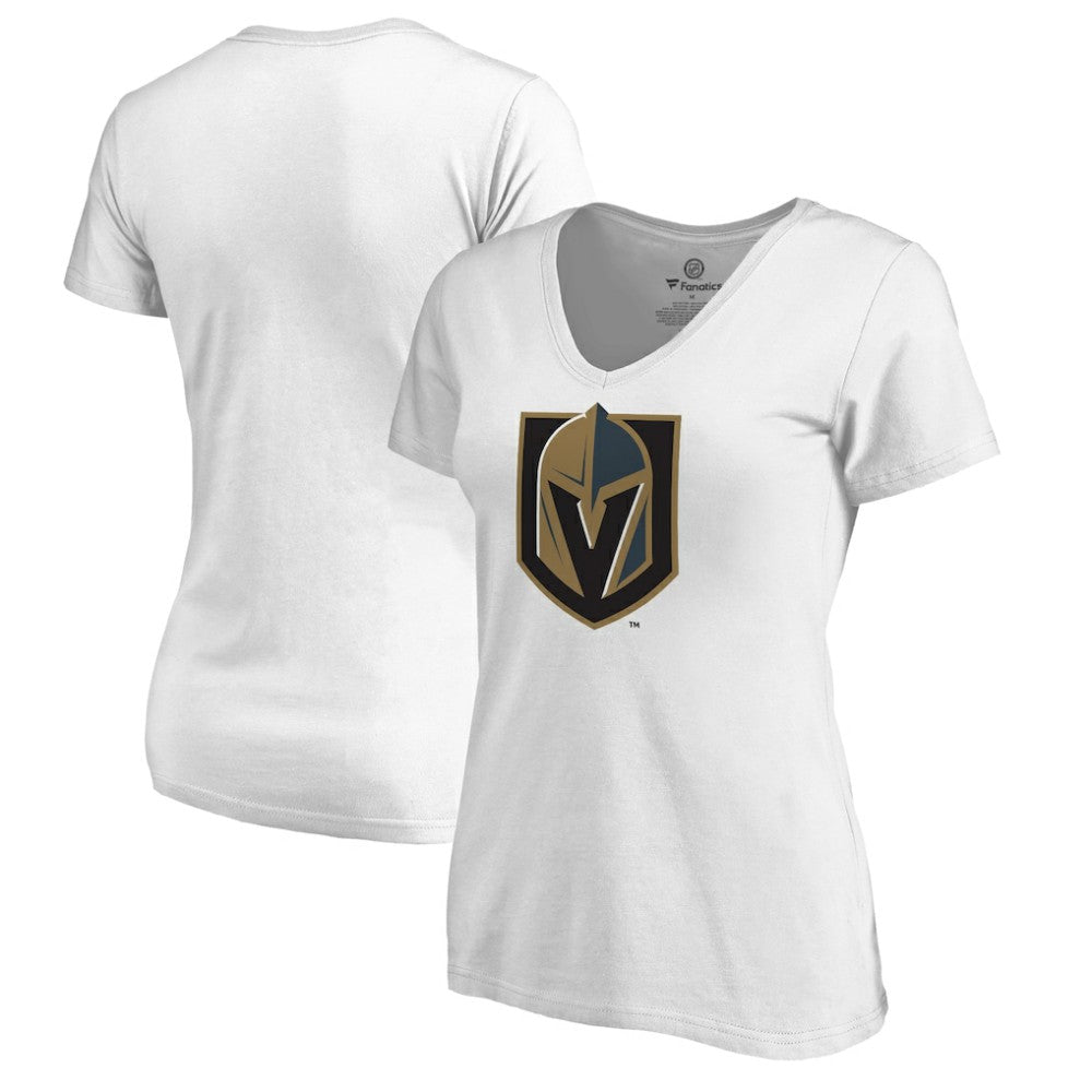 Vegas Golden Knights Women's Alternate Primary Logo V-Neck T-Shirt - White | NHL online