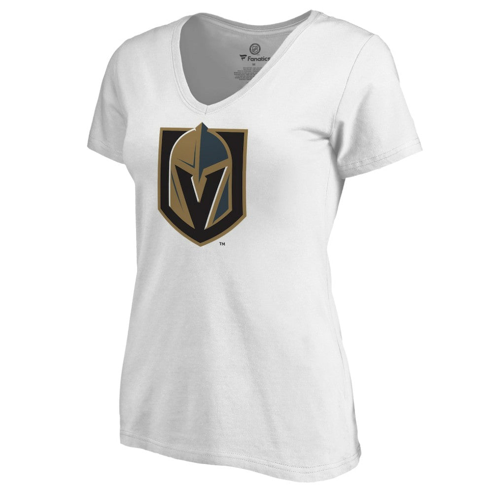 Vegas Golden Knights Women's Alternate Primary Logo V-Neck T-Shirt - White | NHL online