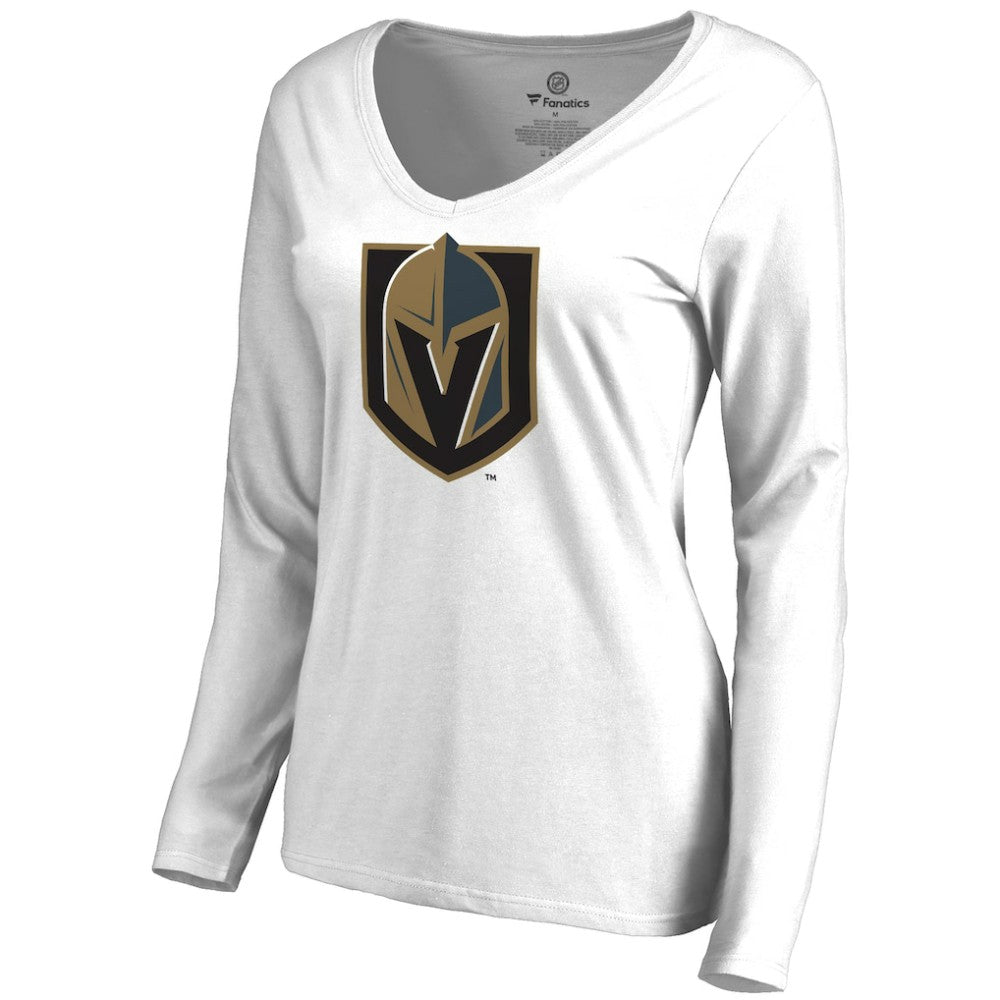 Vegas Golden Knights Women's Primary Team Logo Long Sleeve T-Shirt - White | NHL on sale