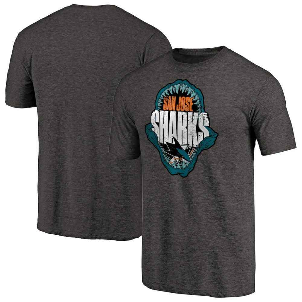 San Jose Sharks Hometown Collection Chomp Tri-Blend T-Shirt - Black | NHL Lifestyle