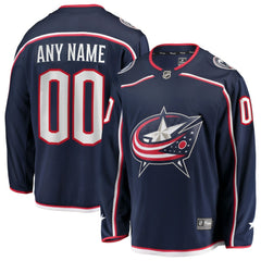 Columbus Blue Jackets Fanatics Home Breakaway Custom Jersey - Navy | Fanatics Lifestyle