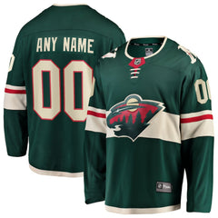 Minnesota Wild Fanatics Home Breakaway Custom Jersey - Green | Fanatics Lifestyle
