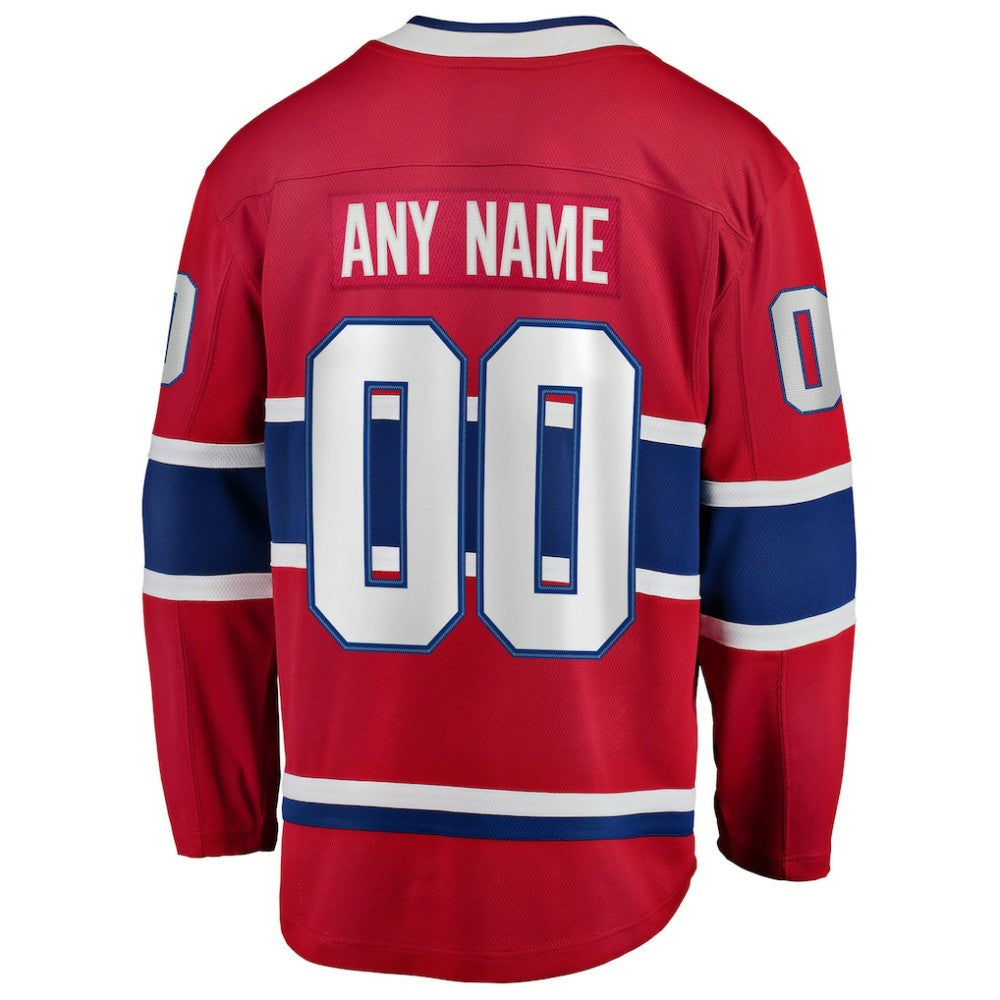 Montreal Canadiens Fanatics Home Breakaway Custom Jersey - Red | Fanatics Clearance