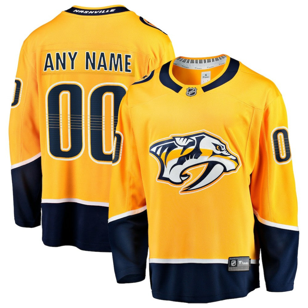 Nashville Predators Fanatics Home Breakaway Custom Jersey - Gold | Fanatics sale