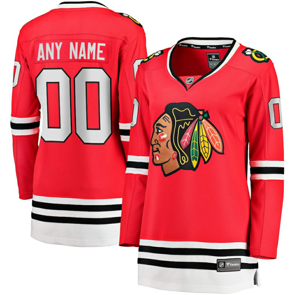 Chicago Blackhawks Fanatics Women's Home Breakaway Custom Jersey - Red | Fanatics near me
