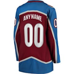 Colorado Avalanche Fanatics Women's Home Breakaway Custom Jersey - Maroon | Fanatics Lifestyle