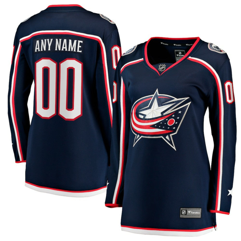 Columbus Blue Jackets Fanatics Women's Home Breakaway Custom Jersey - Navy | Fanatics near me