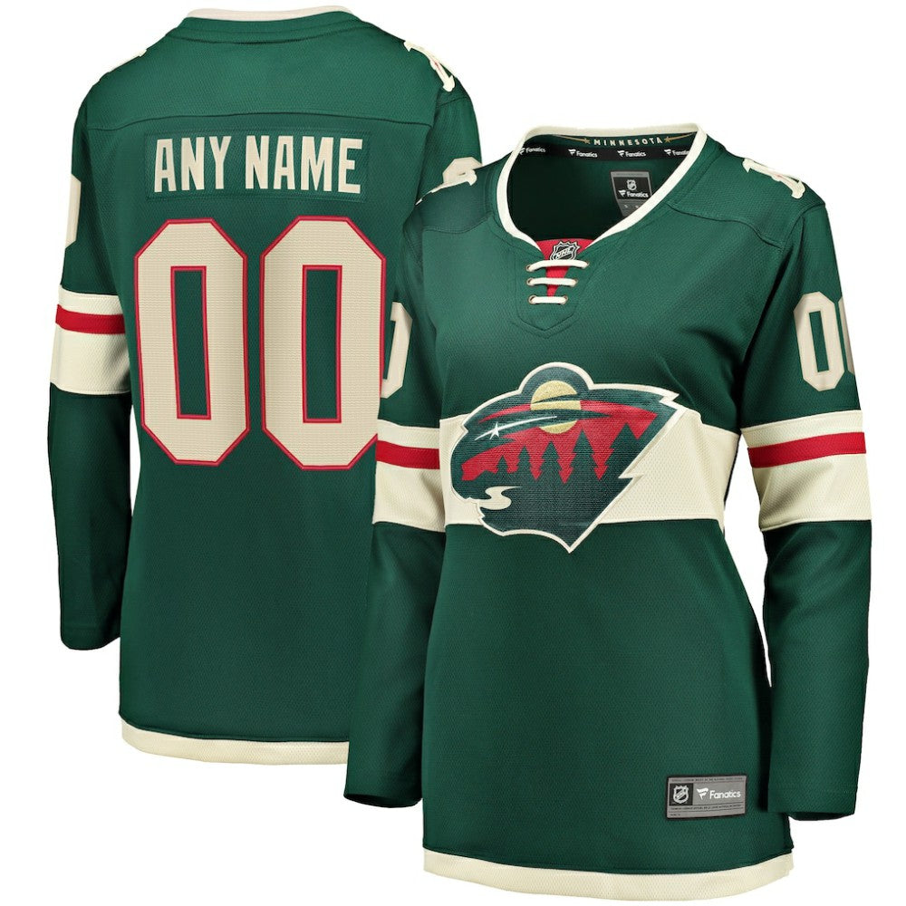 Minnesota Wild Fanatics Women's Home Breakaway Custom Jersey - Green | Fanatics online