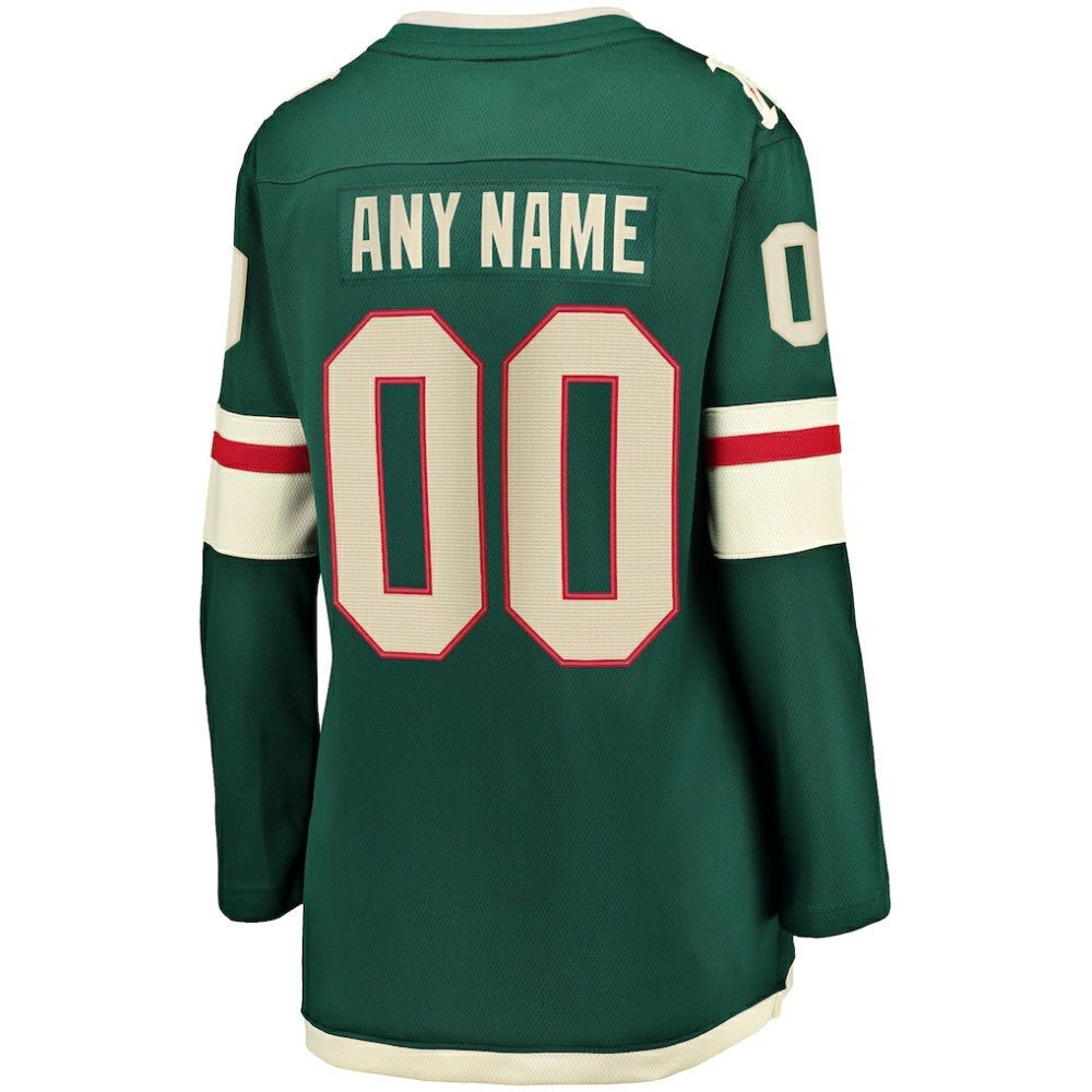 Minnesota Wild Fanatics Women's Home Breakaway Custom Jersey - Green | Fanatics online