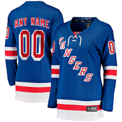 New York Rangers Fanatics Women's Home Breakaway Custom Jersey - Blue | Fanatics Clearance