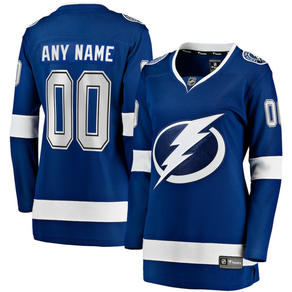 Tampa Bay Lightning Fanatics Women's Home Breakaway Custom Jersey - Blue | Fanatics near me