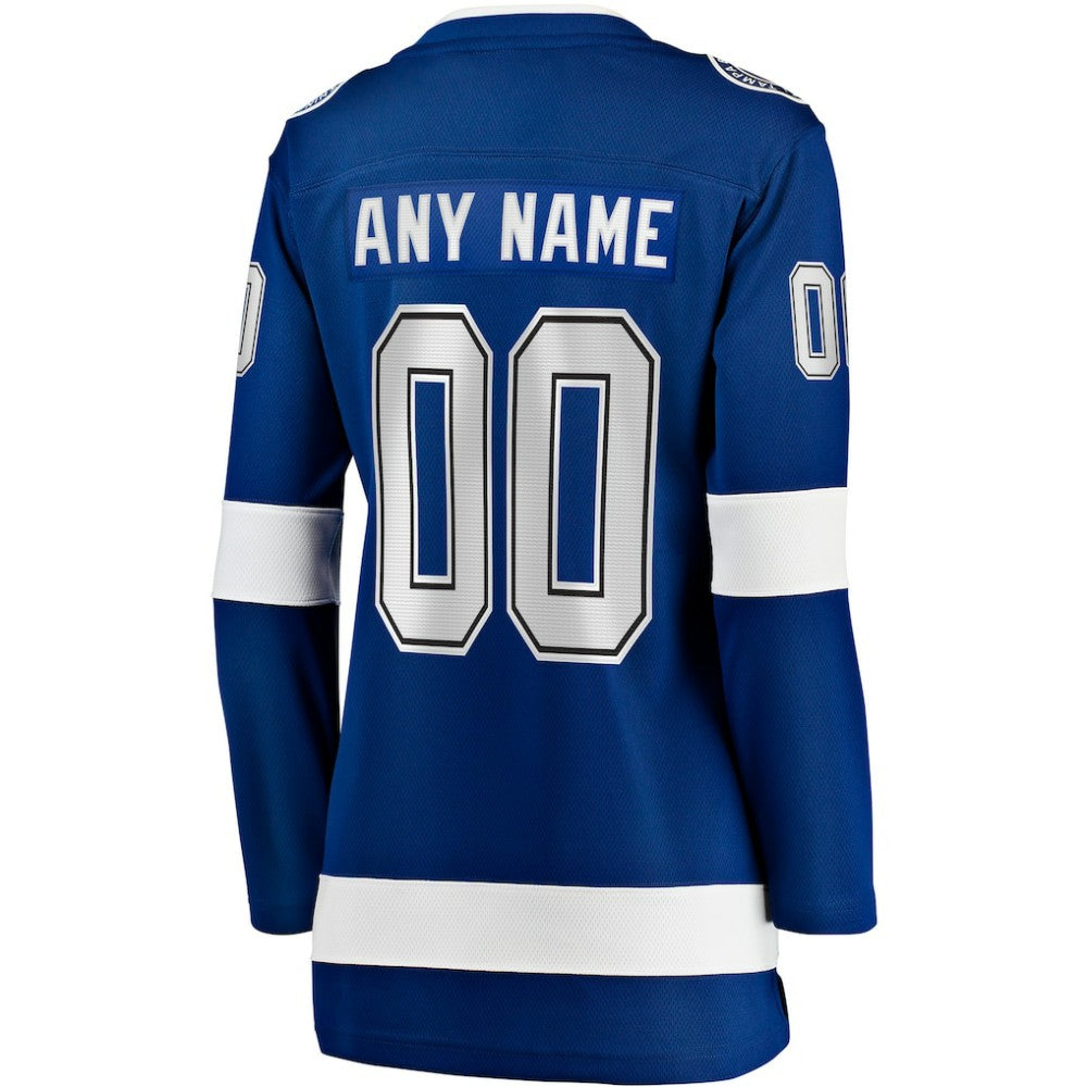 Tampa Bay Lightning Fanatics Women's Home Breakaway Custom Jersey - Blue | Fanatics near me