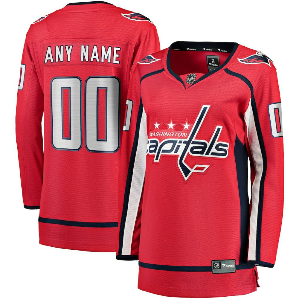 Washington Capitals Fanatics Women's Home Breakaway Custom Jersey - Red | Fanatics Lifestyle
