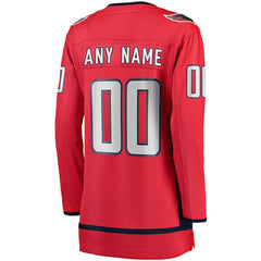 Washington Capitals Fanatics Women's Home Breakaway Custom Jersey - Red | Fanatics Lifestyle