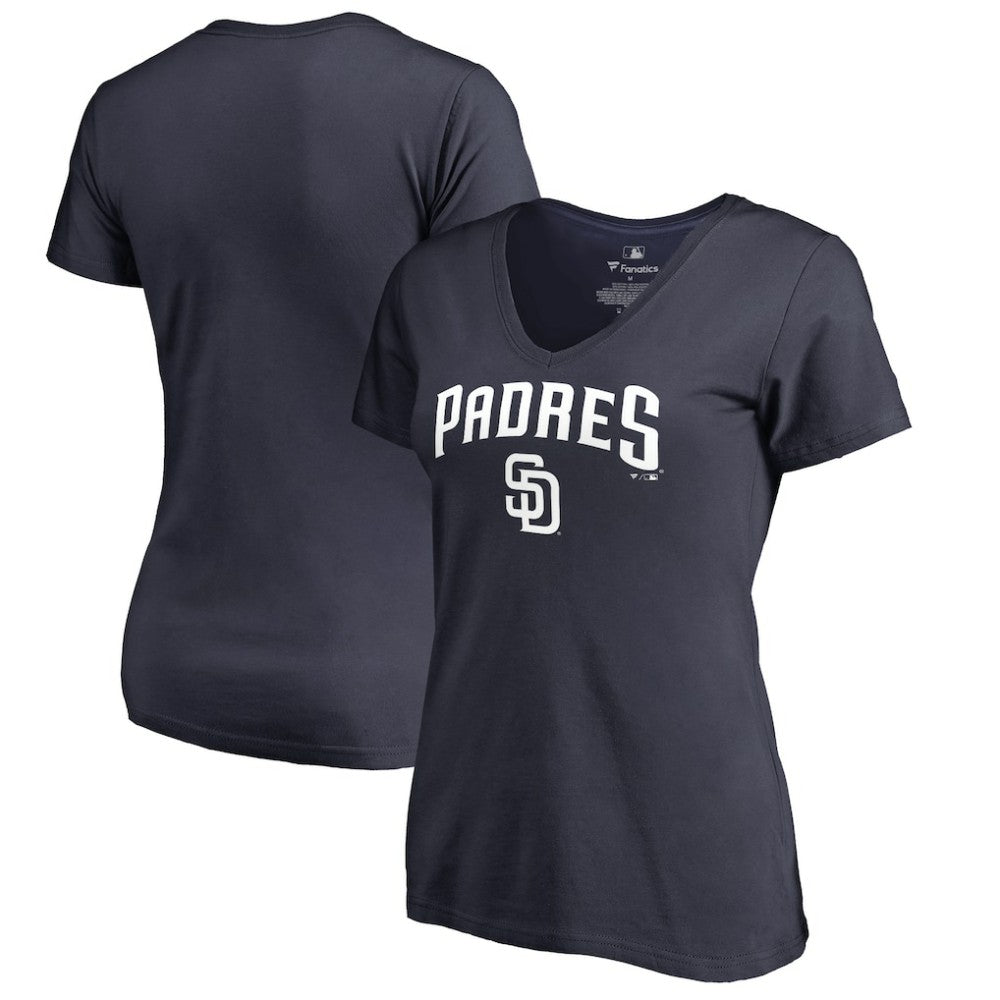 San Diego Padres Women's Team Lockup T-Shirt Outlet
