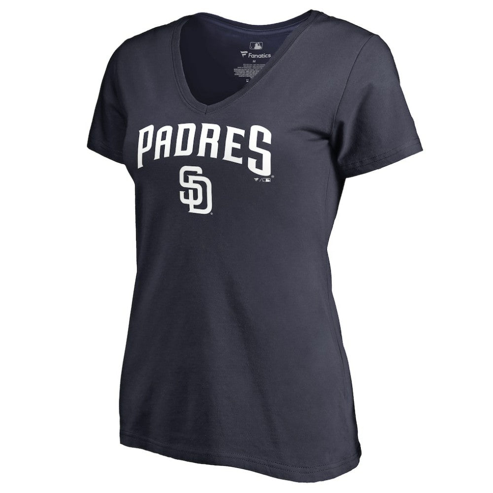 San Diego Padres Women's Team Lockup T-Shirt Outlet