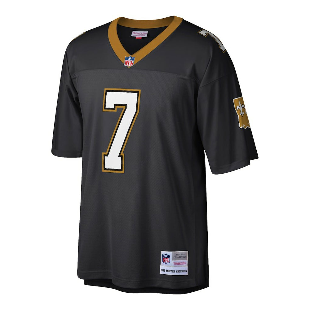Morten Andersen New Orleans Saints Retired Player Legacy Replica Jersey - Black - Mitchell & Ness