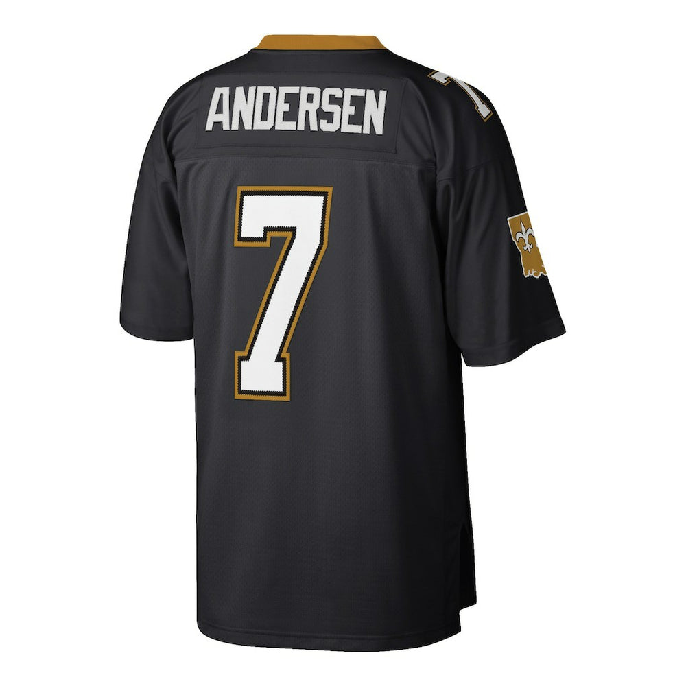 Morten Andersen New Orleans Saints Retired Player Legacy Replica Jersey - Black - Mitchell & Ness