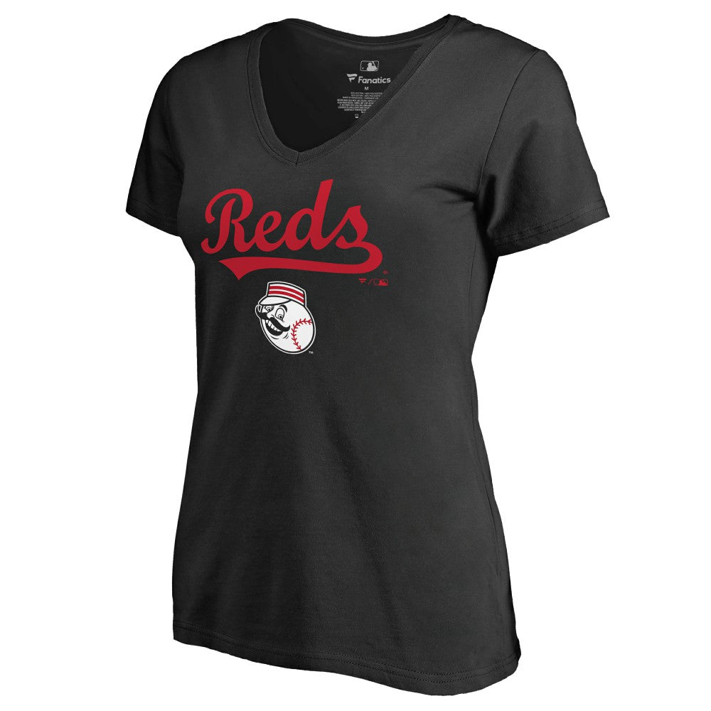 Cincinnati Reds Women's Team Lockup T-Shirt Outlet
