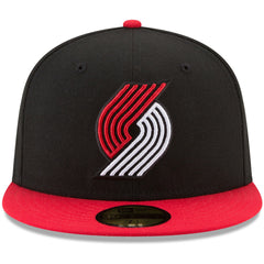 New Era Portland Trail Blazers Team Color 2-Tone 59FIFTY Fitted Hat Black/Red