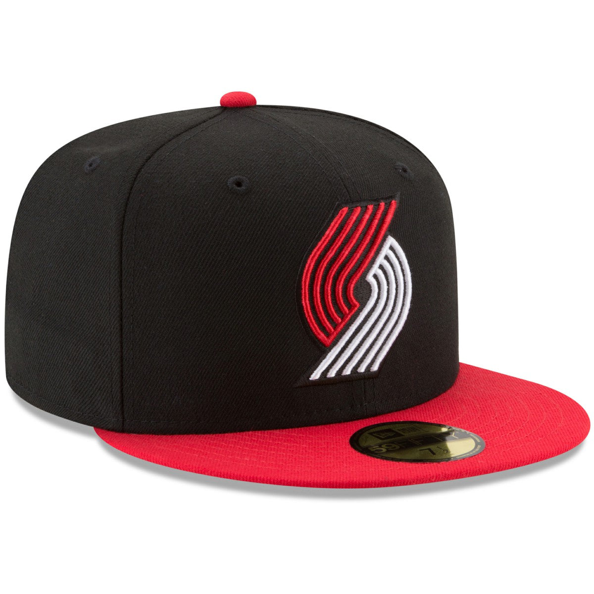New Era Portland Trail Blazers Team Color 2-Tone 59FIFTY Fitted Hat Black/Red