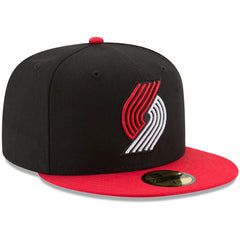 New Era Portland Trail Blazers Team Color 2-Tone 59FIFTY Fitted Hat Black/Red