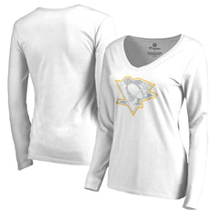 Pittsburgh Penguins Women's White Out Long Sleeve T-Shirt - White | NHL sale