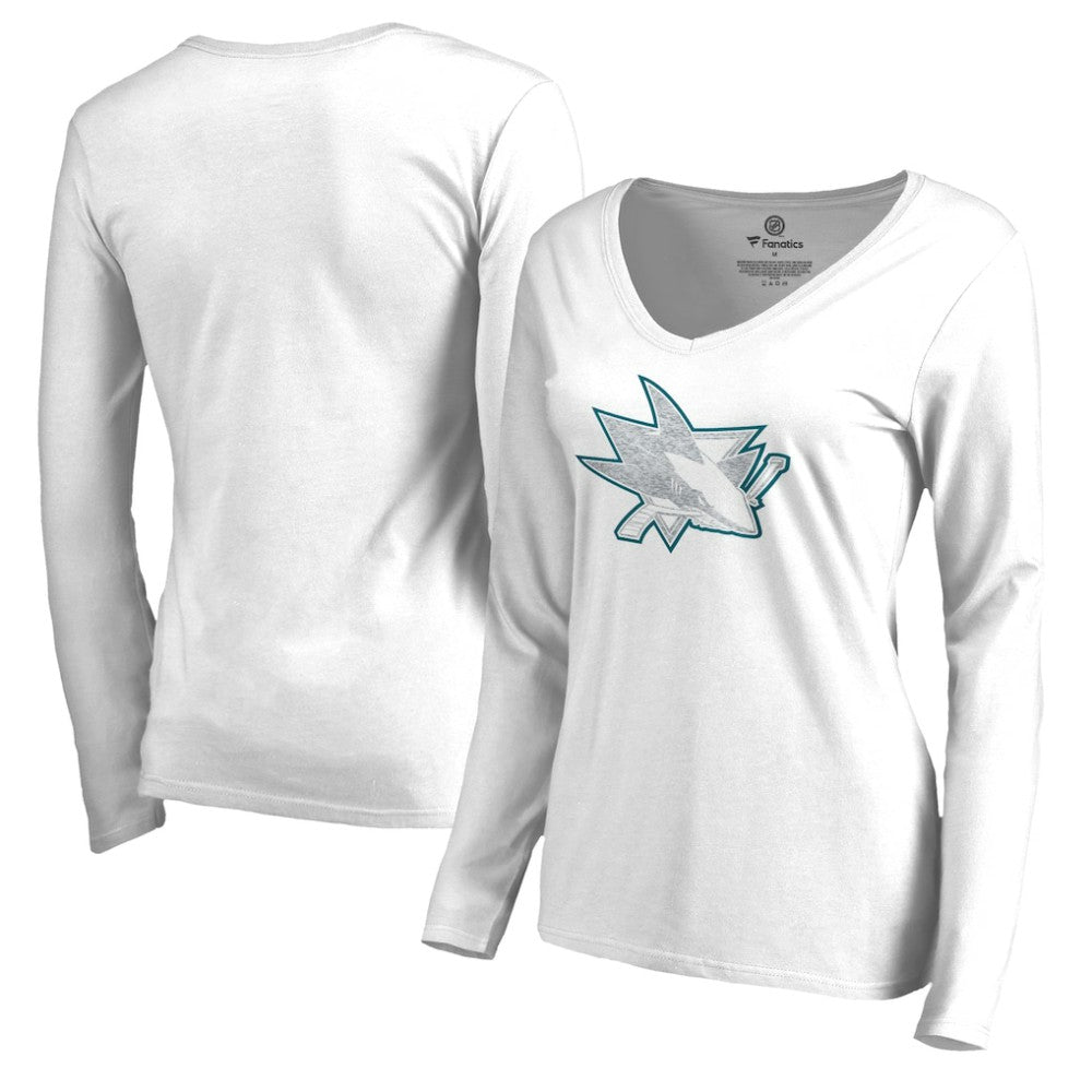 San Jose Sharks Women's White Out Long Sleeve T-Shirt - White | NHL on sale