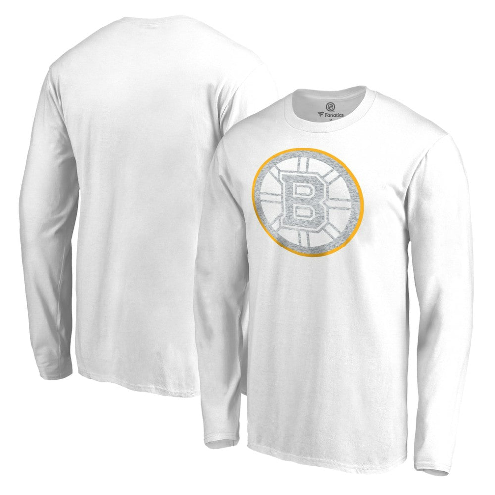 Boston Bruins White Out Long Sleeve T-Shirt - White | NHL Lifestyle