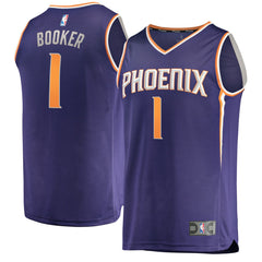Fanatics Devin Booker Phoenix Suns Fast Break Replica Jersey Purple Icon Edition
