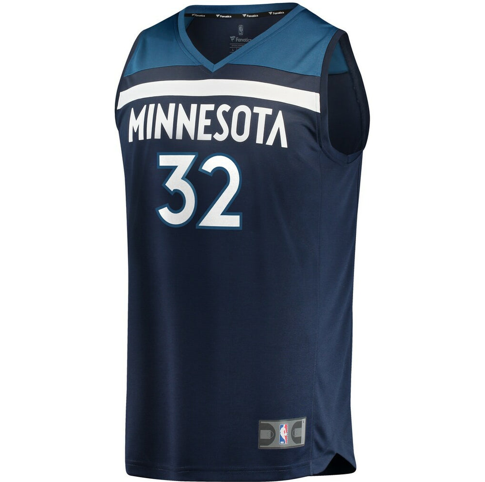 Fanatics Karl-Anthony Towns Minnesota Timberwolves Fast Break Replica Jersey Navy Icon Edition