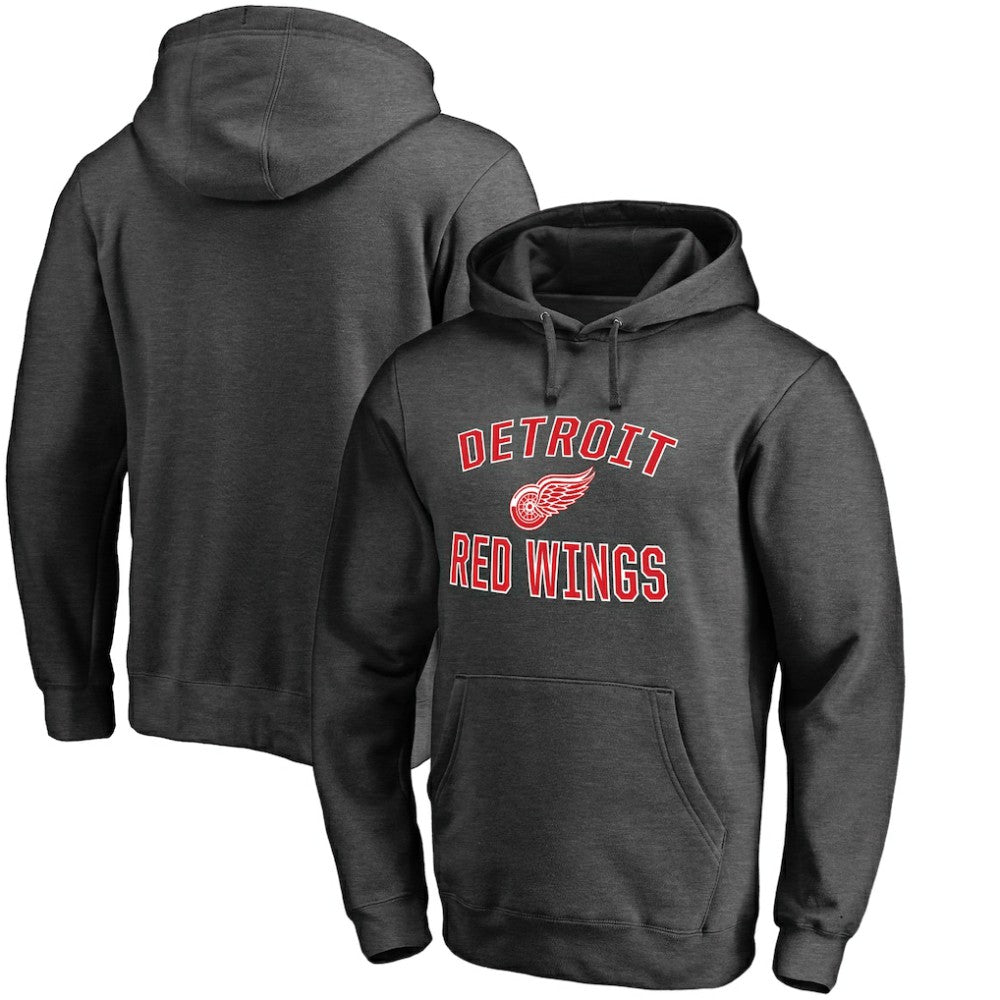Detroit Red Wings Victory Arch Team Fitted Pullover Hoodie - Heather Charcoal | NHL online