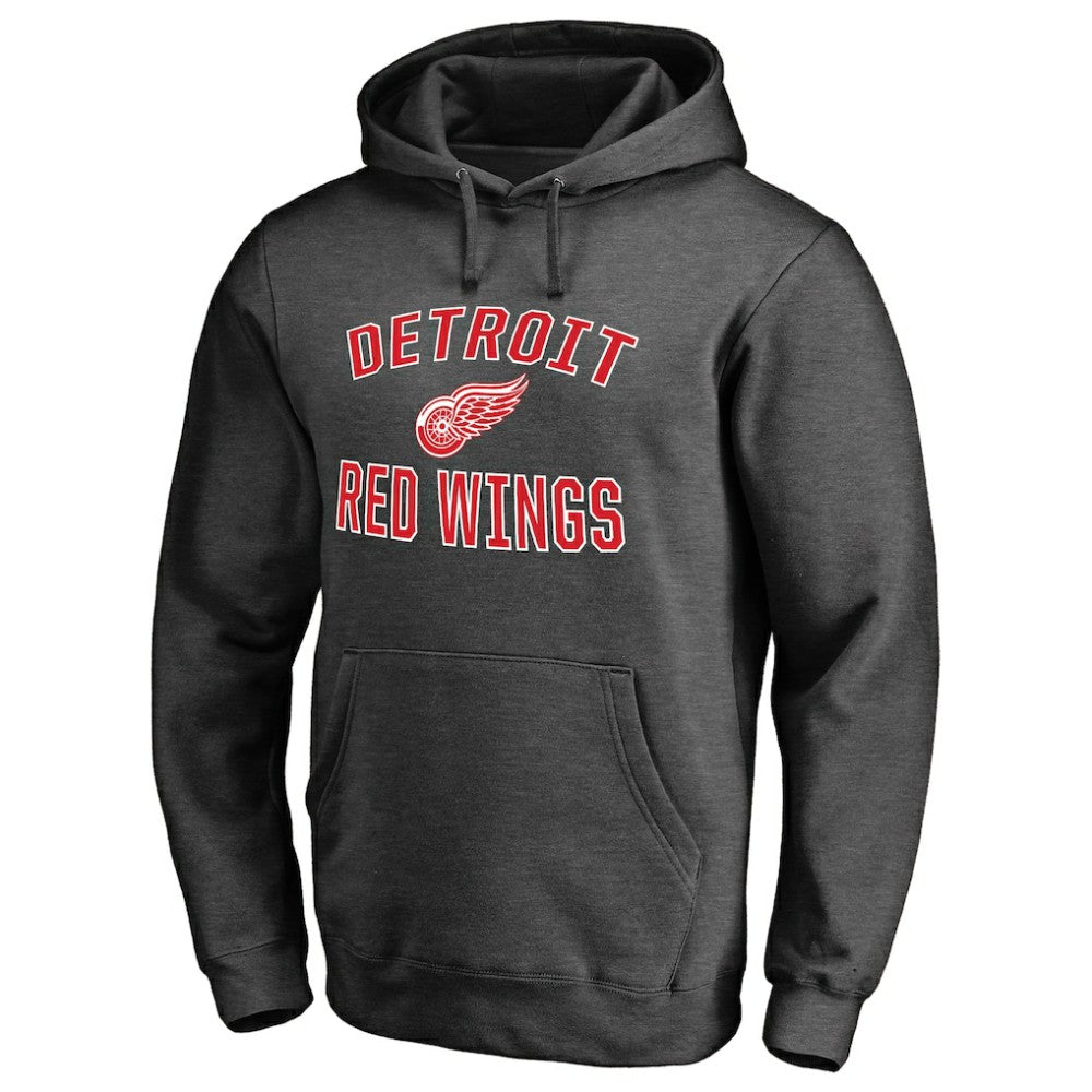 Detroit Red Wings Victory Arch Team Fitted Pullover Hoodie - Heather Charcoal | NHL online