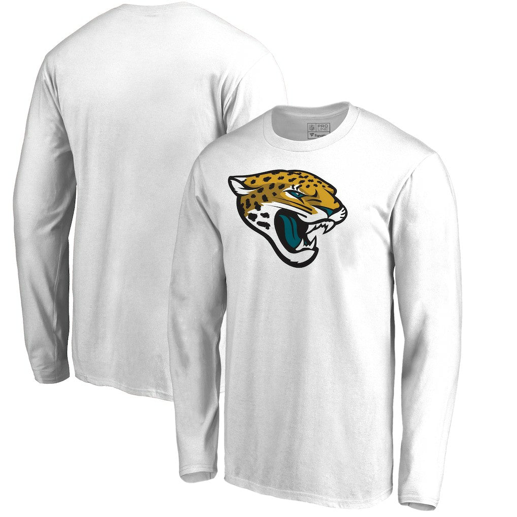 Jacksonville Jaguars Primary Logo Long-Sleeve T-Shirt - White - NFL