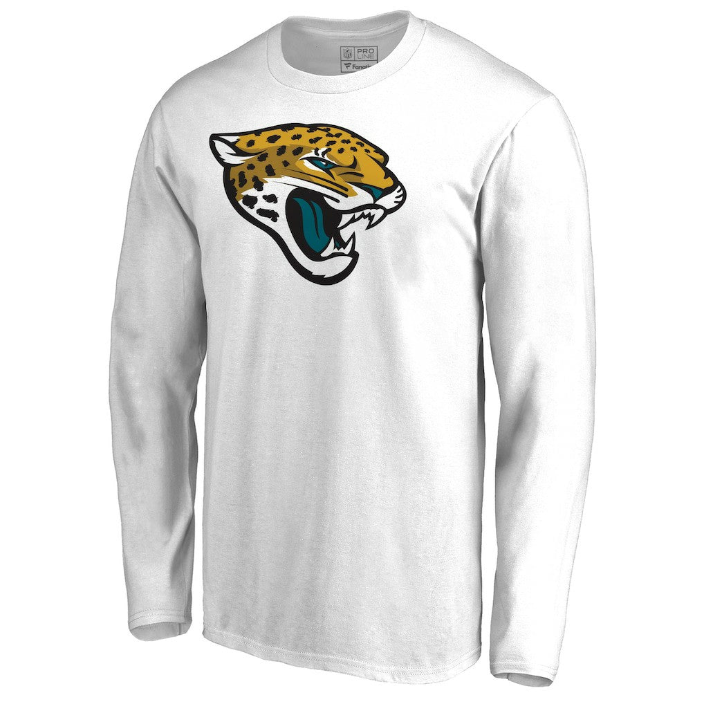 Jacksonville Jaguars Primary Logo Long-Sleeve T-Shirt - White - NFL