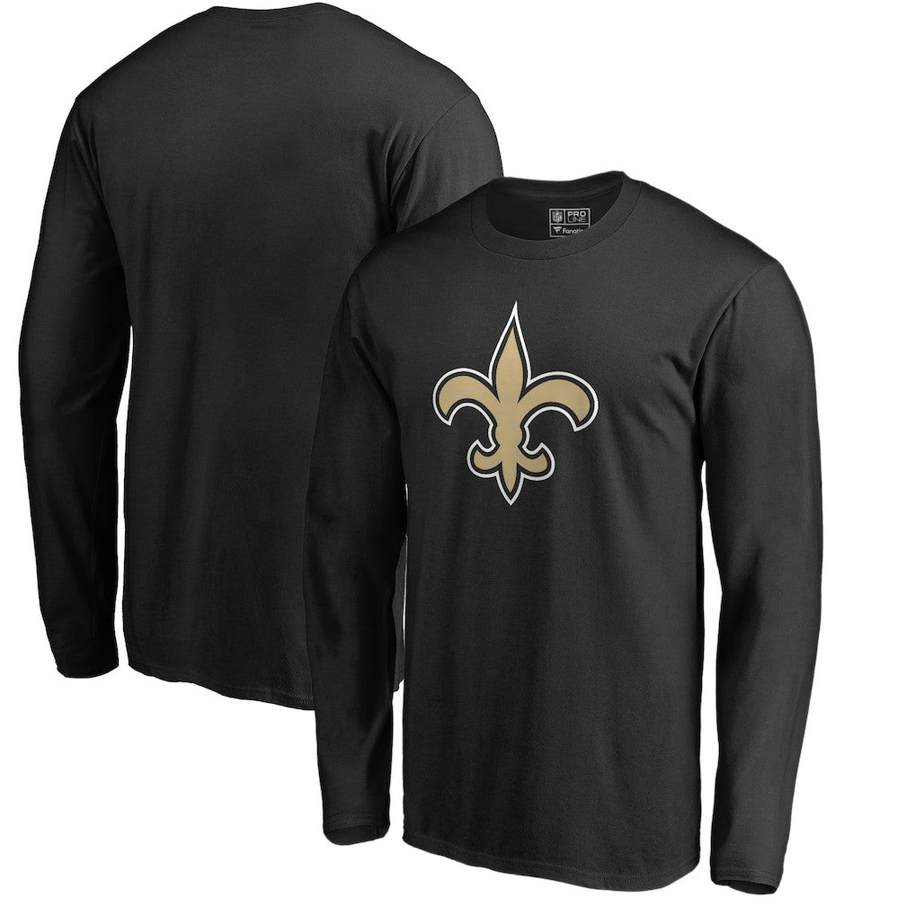 New Orleans Saints Primary Logo Long-Sleeve T-Shirt - Black - NFL