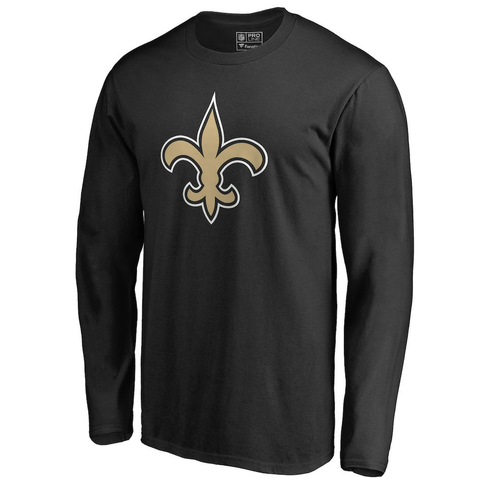 New Orleans Saints Primary Logo Long-Sleeve T-Shirt - Black - NFL