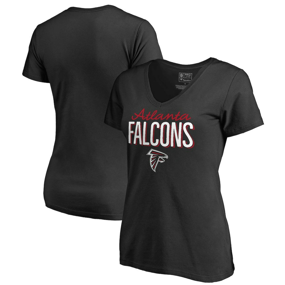 Atlanta Falcons Women's Nostalgia T-Shirt - Black - NFL