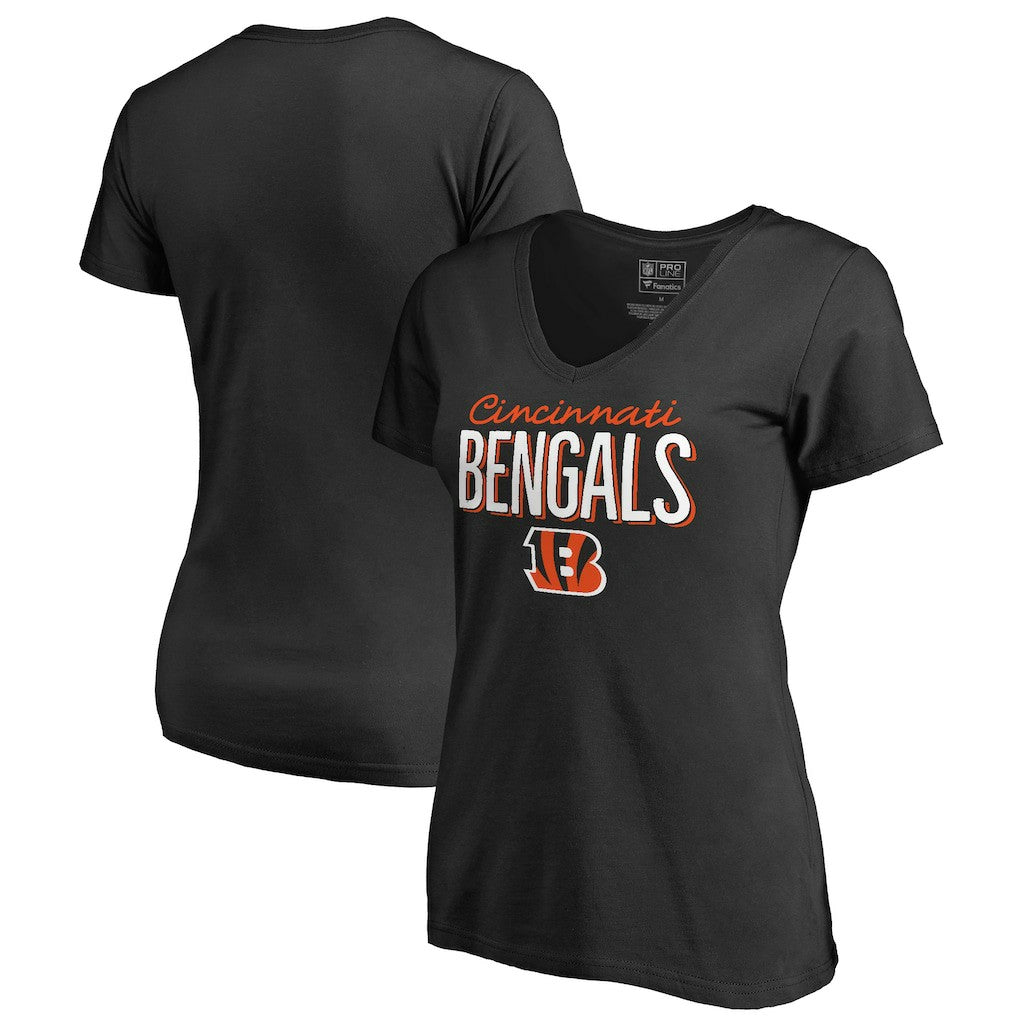 Cincinnati Bengals Women's Nostalgia T-Shirt - Black - NFL
