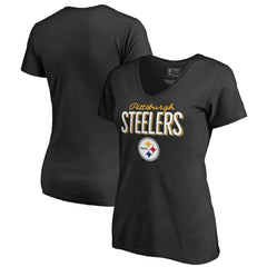 Pittsburgh Steelers Women's Nostalgia T-Shirt - Black - NFL