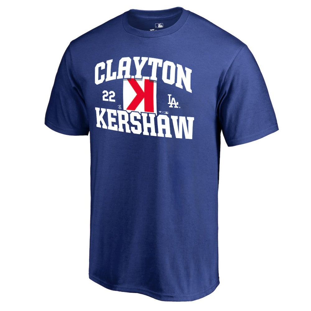Clayton Kershaw Los Angeles Dodgers Player Hometown Collection CK Strike T-Shirt for sale